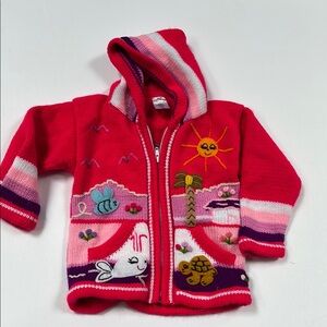 Colorful Children's Knit Hoodie
